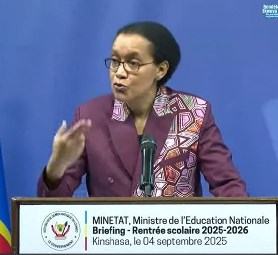 La Ministre de l'Education Nationale face à la Presse à l'occasion de la rentrée scolaire