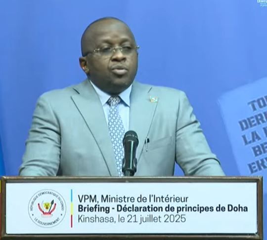 Signature de la Déclaration de principes à Doha. Le Vice-Premier Ministre et Ministre de l'Intérieur fait le point